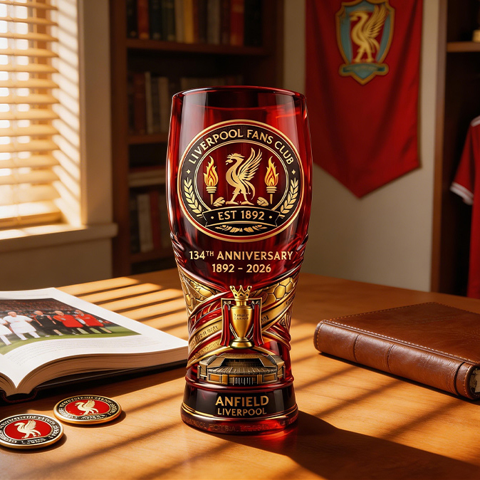 Liverpool Fans Club 134th Anniversary Collector Beer Glass 1892–2026