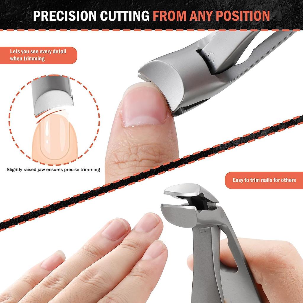 Ergonomic Angled Head Senior Toenail Clipper