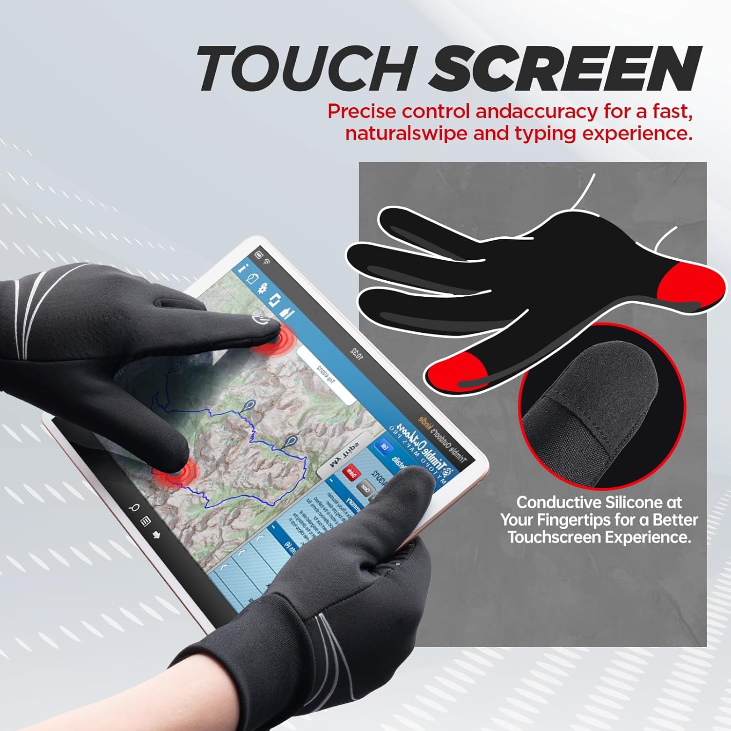 Warm Thermal Windproof Touchscreen Non-Slip Winter Gloves 