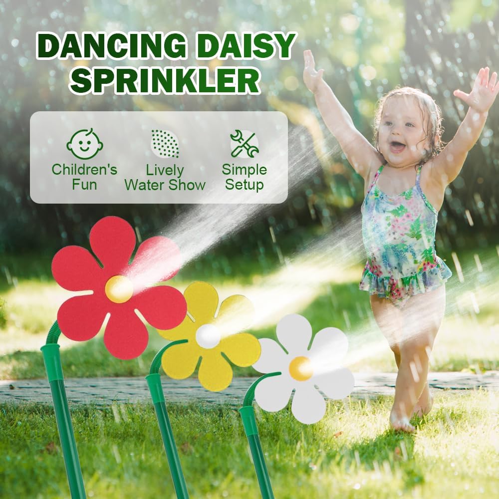 Crazy Daisy Sprinkler Sunflower Lawn Dancing Flowe