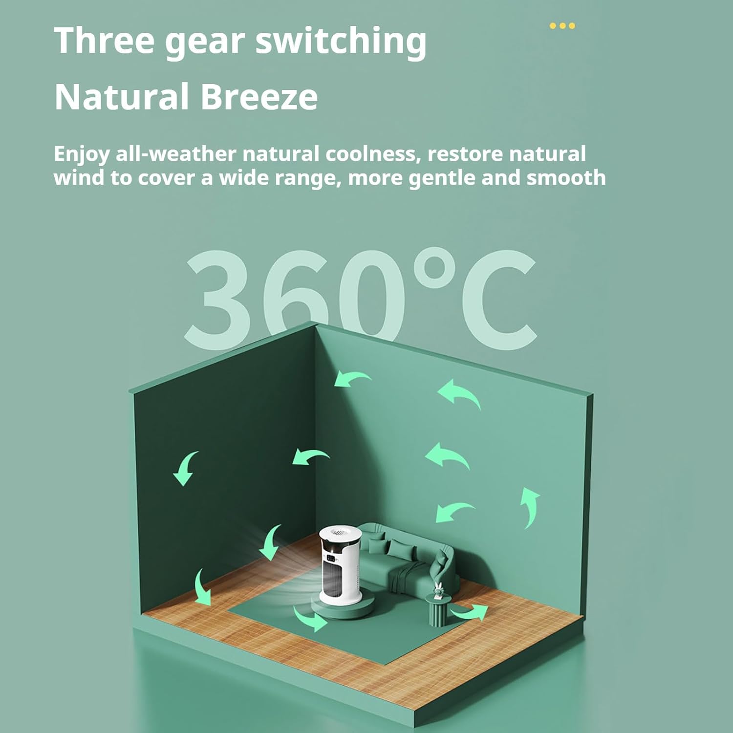 Adjustable Silent Cooling Fan With Humidifier