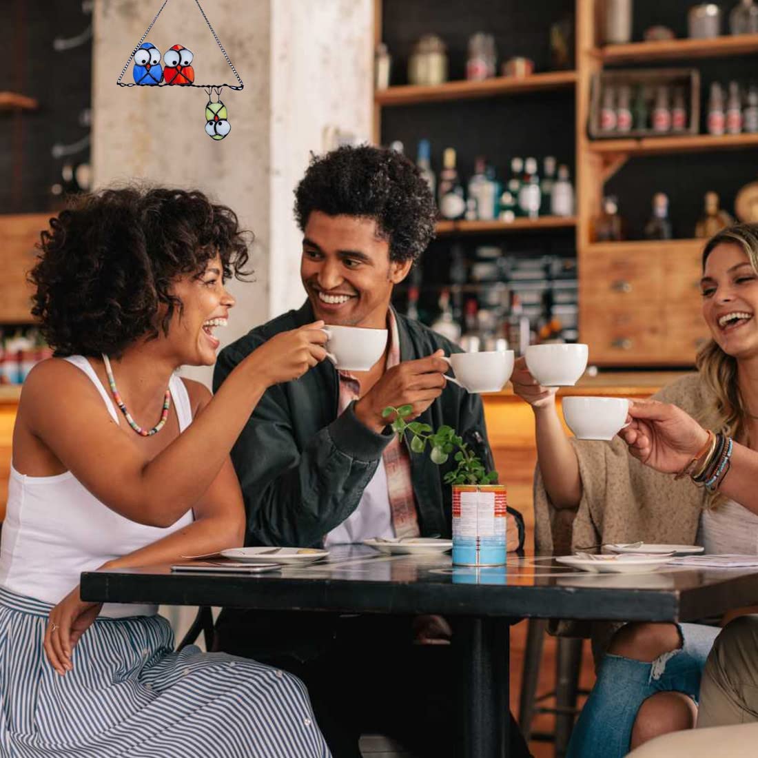 Stained Glass Bird Ornament