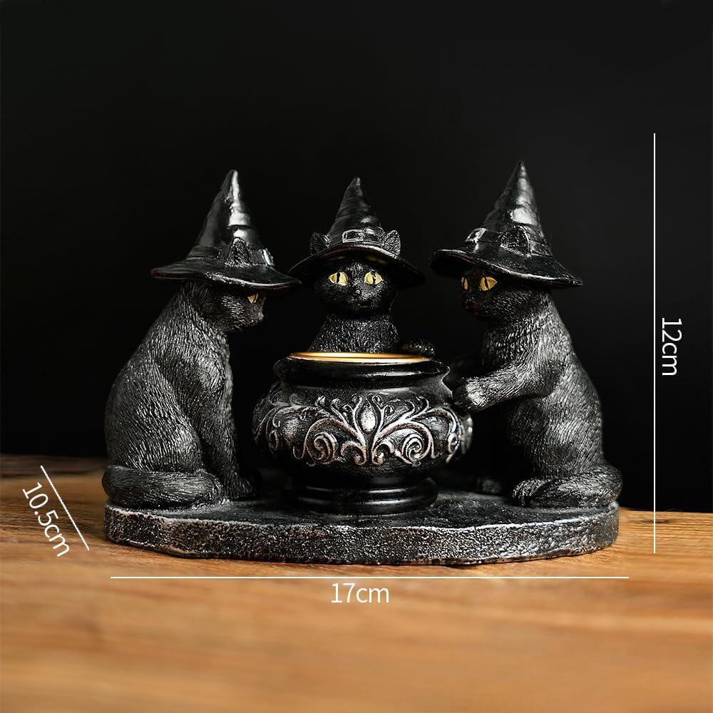 Wizard Cat Halloween Candle Holder