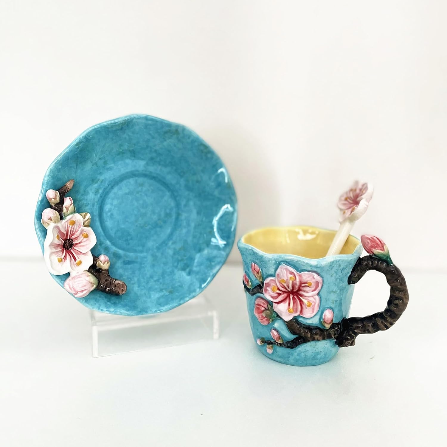 3D Handmade and Hand-painted Ceramic Coffee Mug