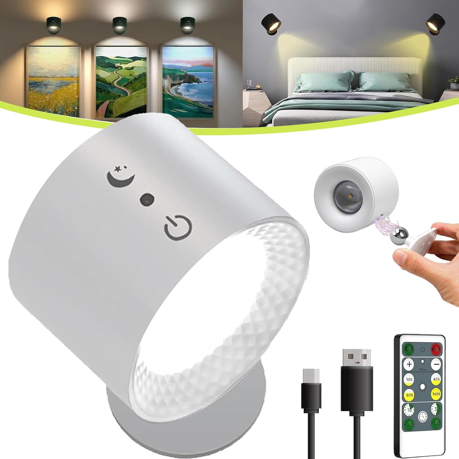 Welnax™ 360° Rotating Touch Control Sensor Light
