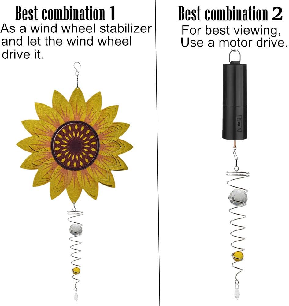 Outdoor Crystal Spiral Wind Spinner