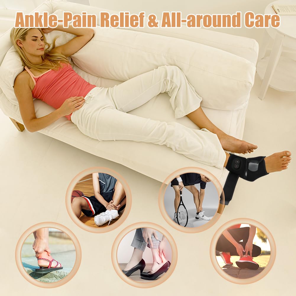 Heated Ankle Brace with Vibrating USB Foot Heating Pad