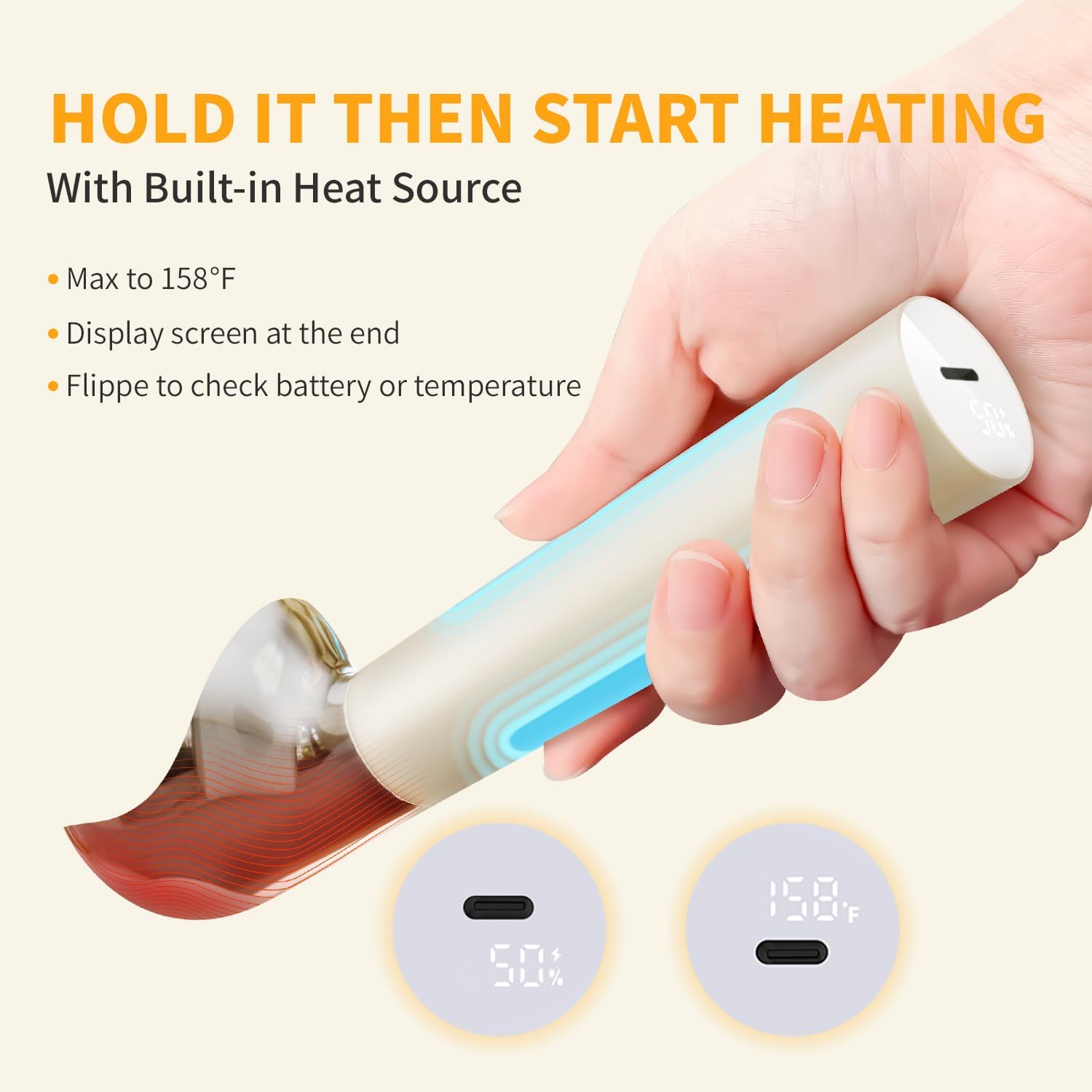 Active heated thermostatic ice cream scoop