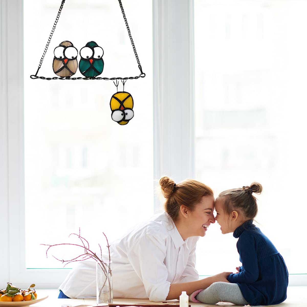 Stained Glass Bird Ornament