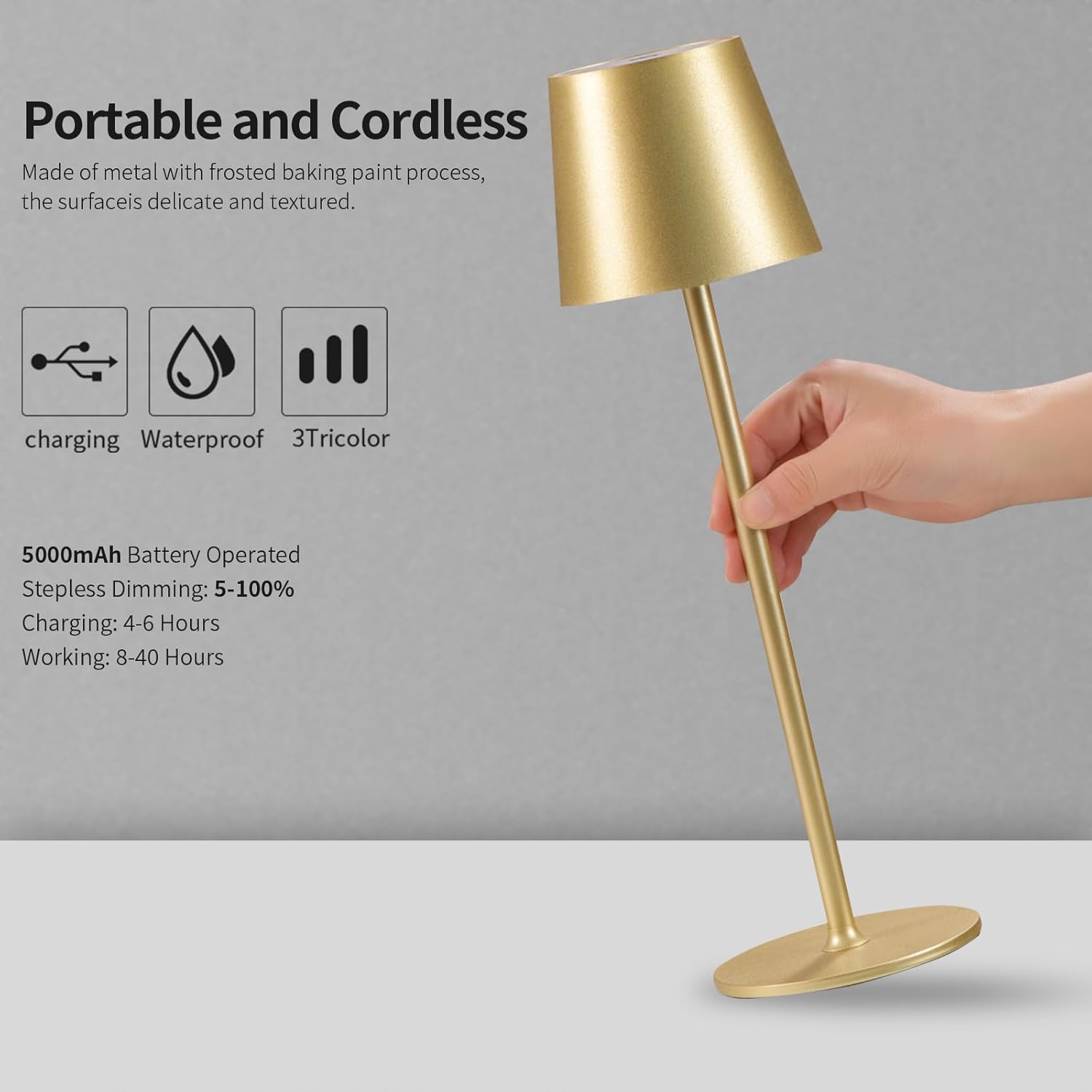 🔥Hot Sale - Cordless Dimmable Touch Lamp