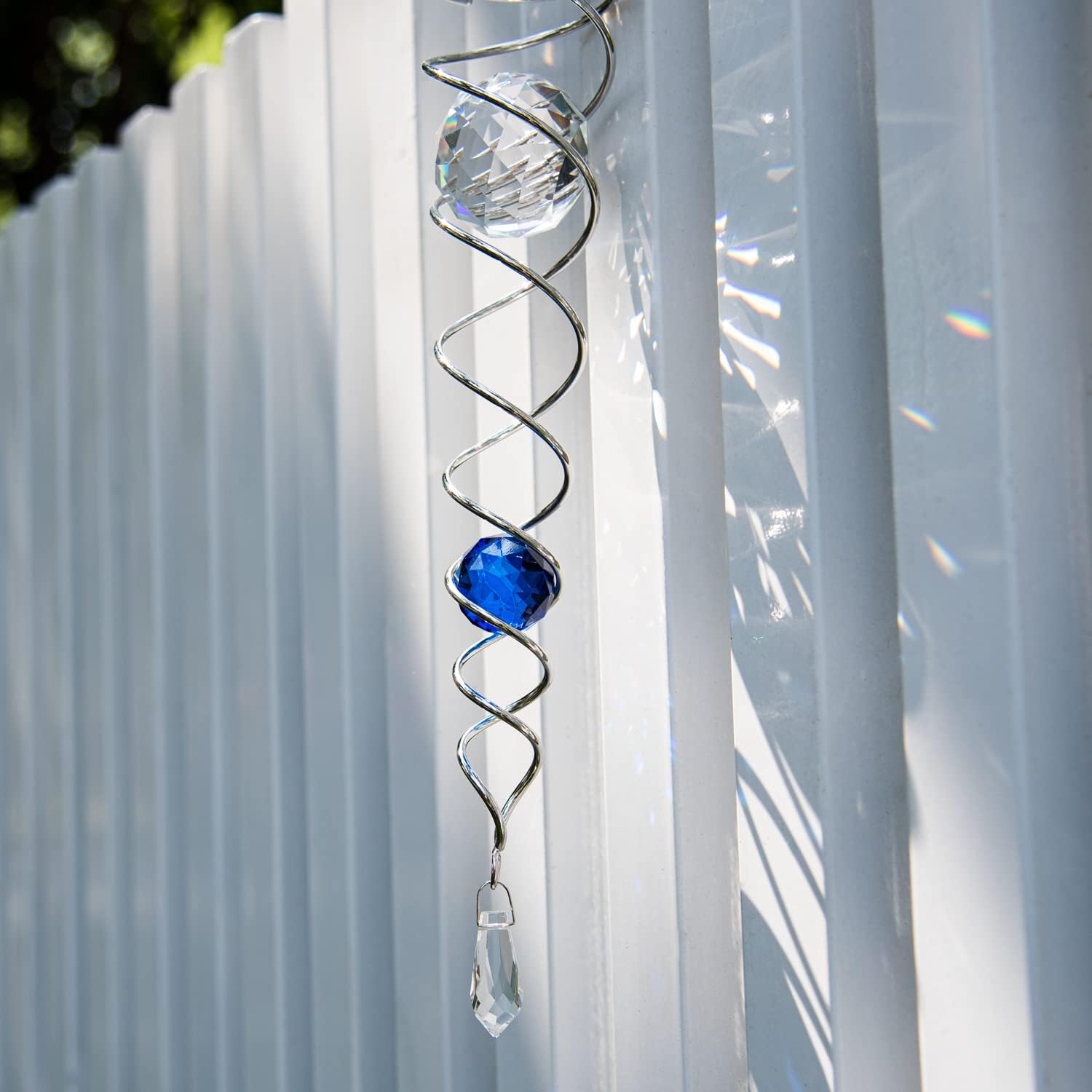 Outdoor Crystal Spiral Wind Spinner