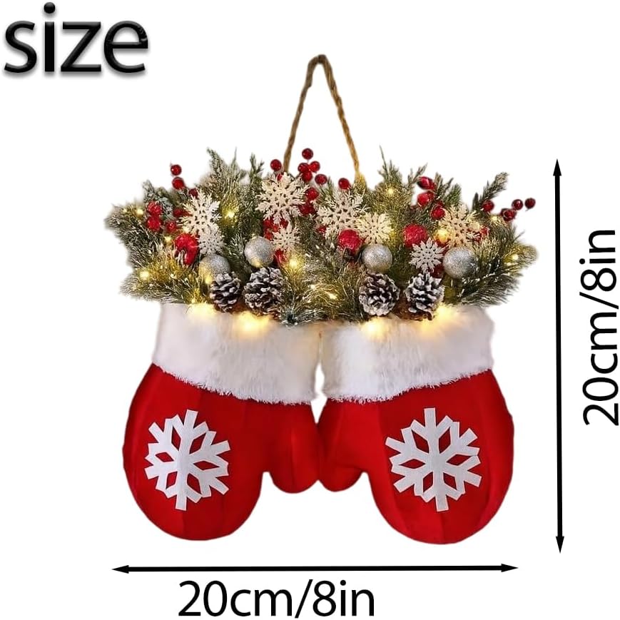 🔥 Sparkling Christmas Mitten Wreath 