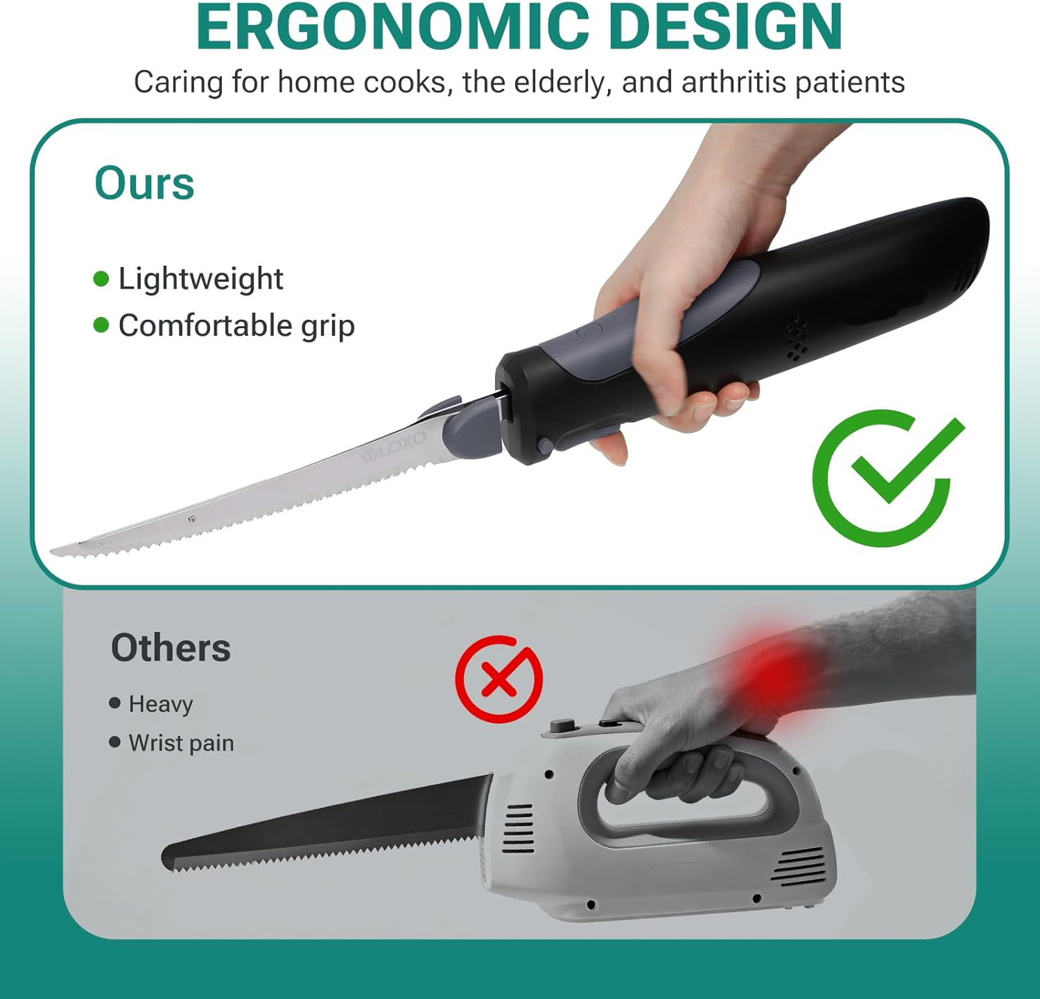 🔥Thanksgiving Special 49% OFF - Rechargeable Cordless Electric Knife