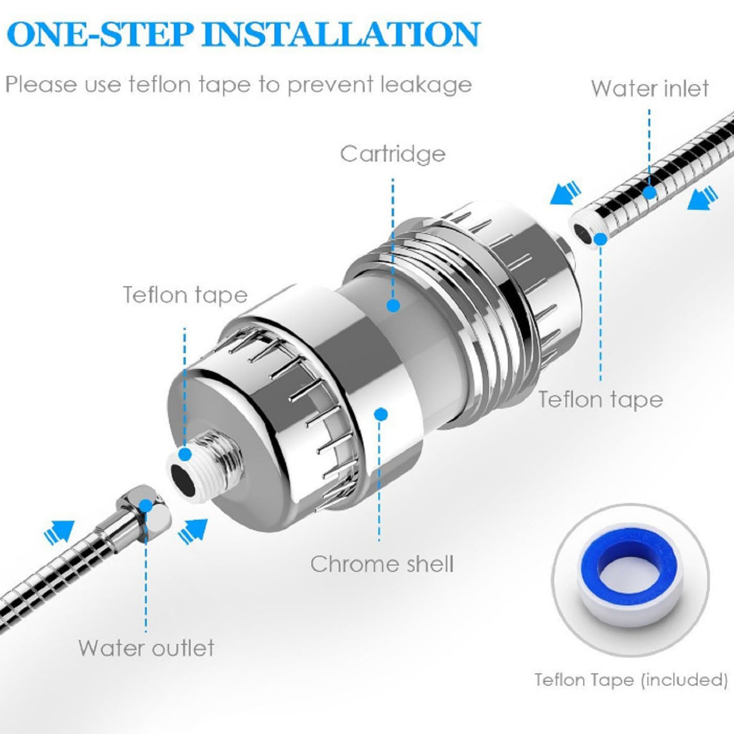 Shower Water Filter System for Hard Water