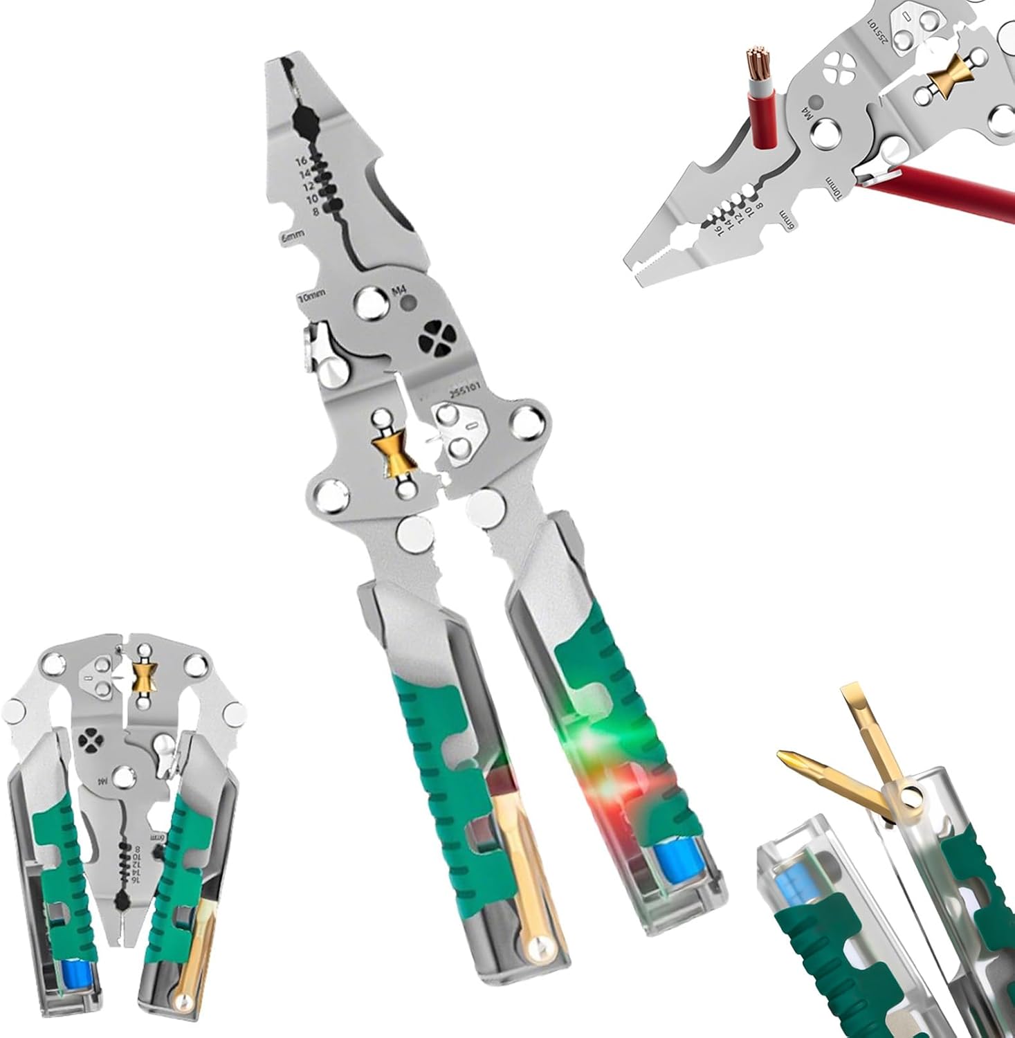 2025 New Tuvilo 20-in-1 Folding Stylus Screwdriver Wire Stripper