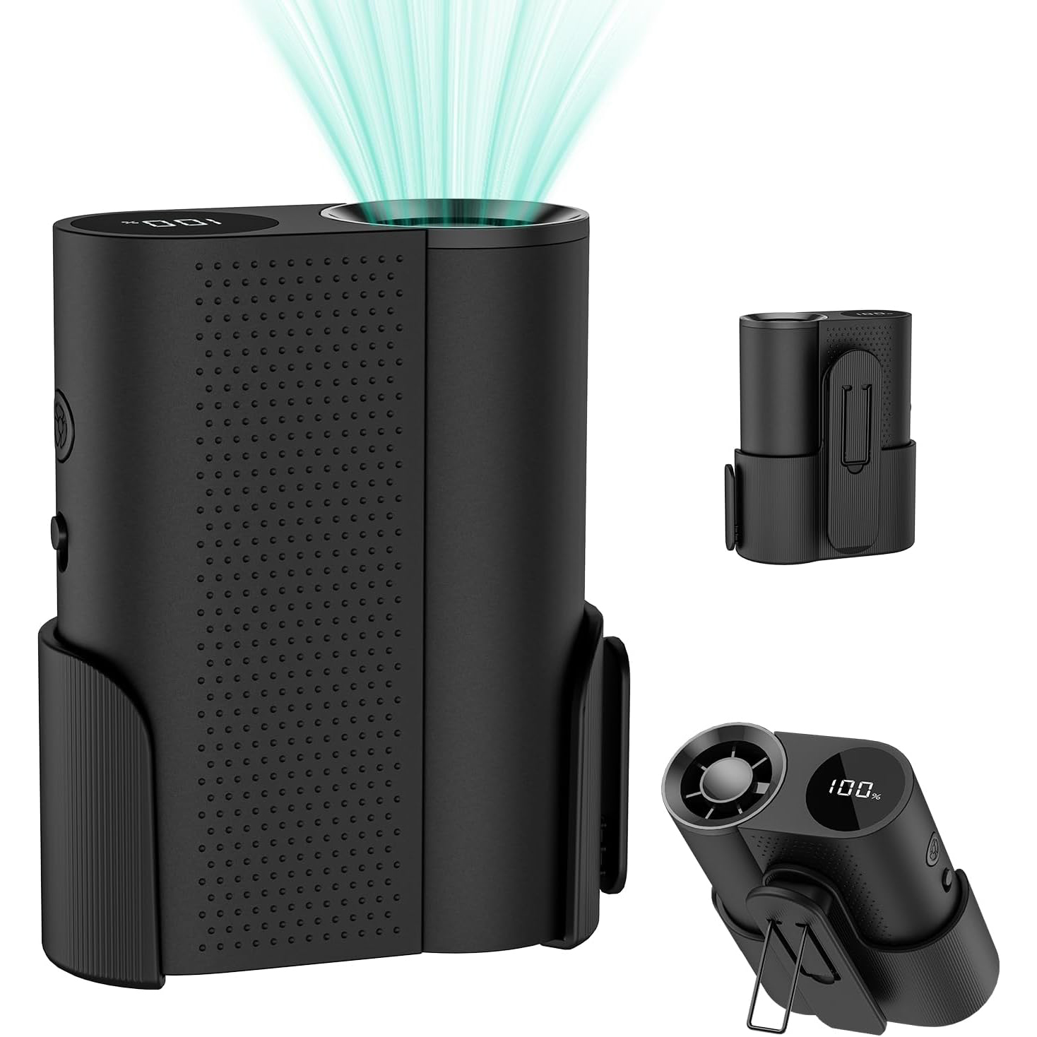 Personal Rechargeable Wearable Neck Fan Waist Clip Cooling Fan