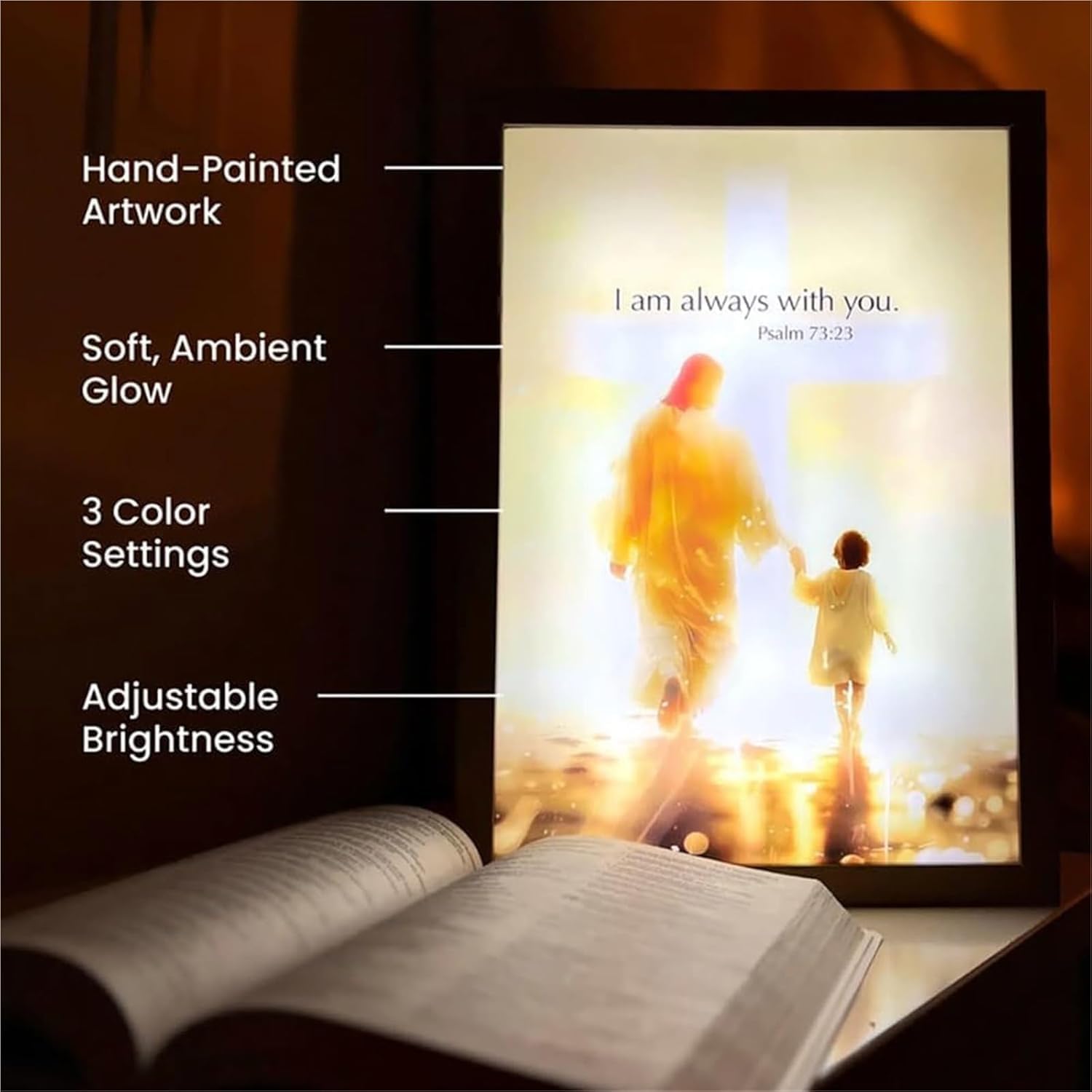 The Jesus Lamp（ LED Painting Inspiring Jesus Painting Decorative Lights）