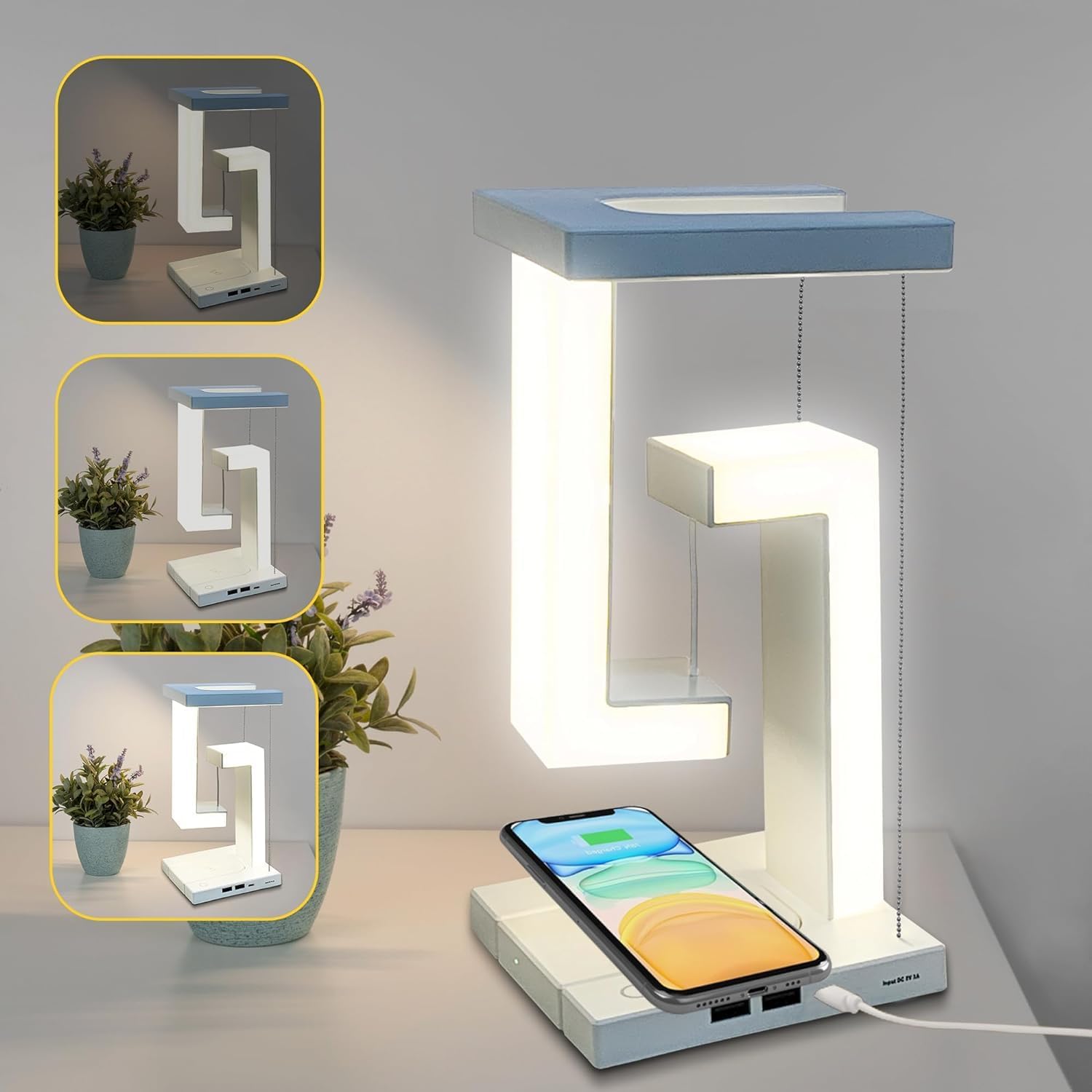 Anti-gravity Night Light with Wireless Charger