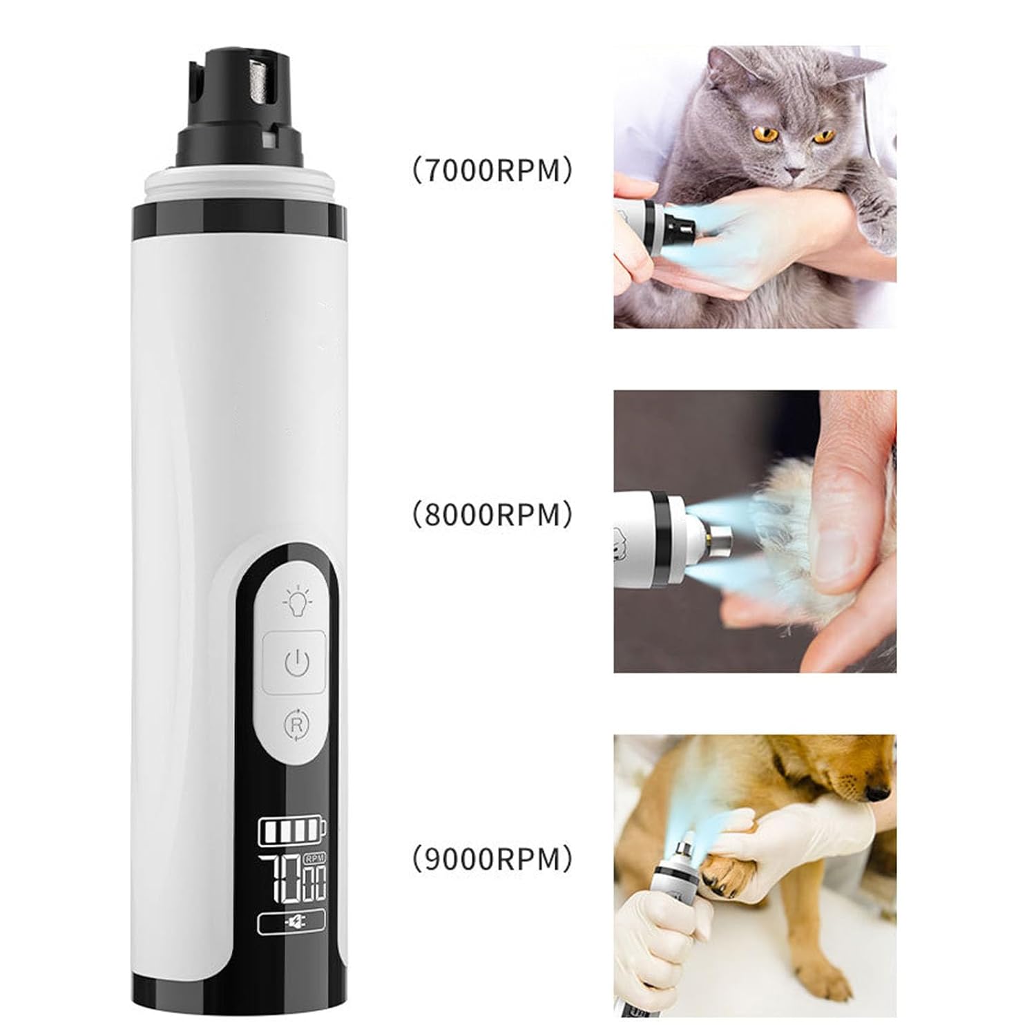 Silent Groom Pro Cordless Nail Grinder for Dogs and Cats