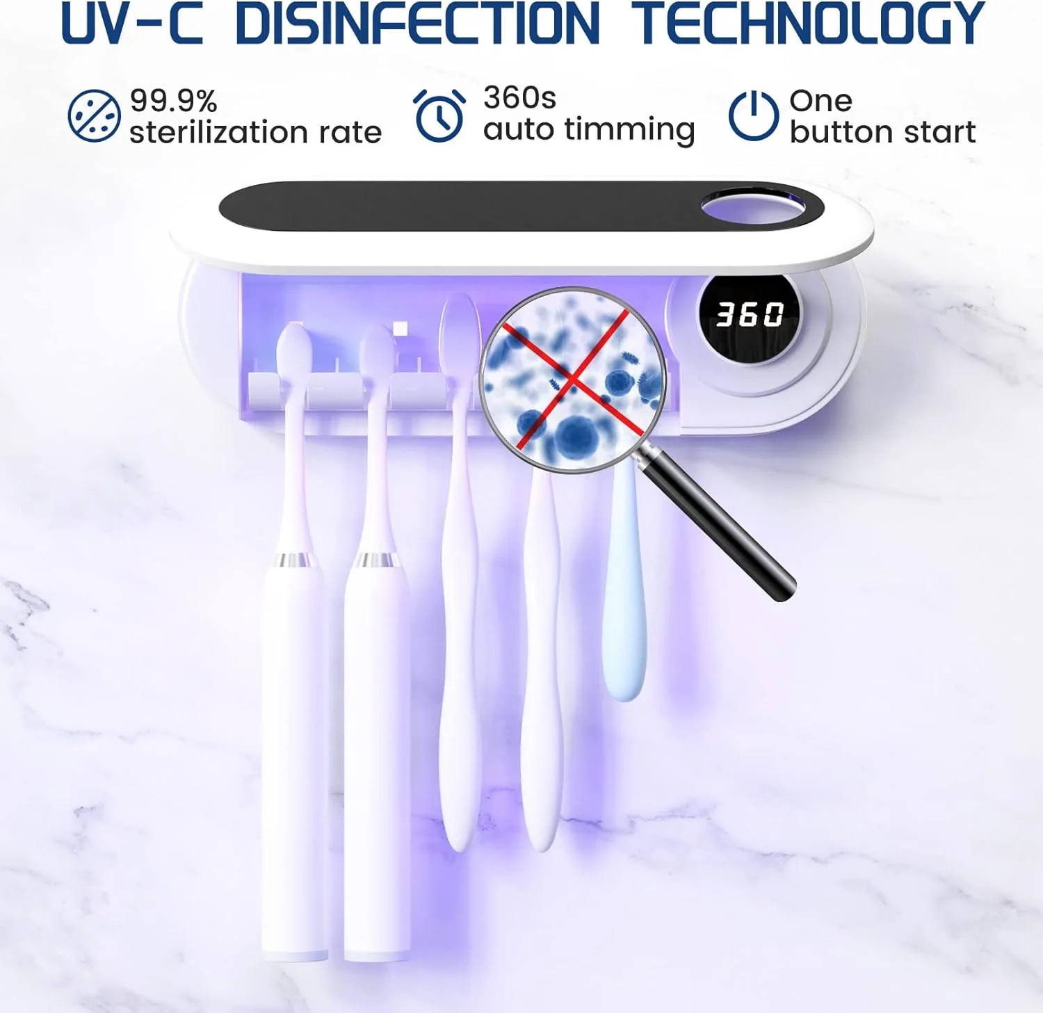 Keillini™ UVToothbrush Sanitizer and Holder