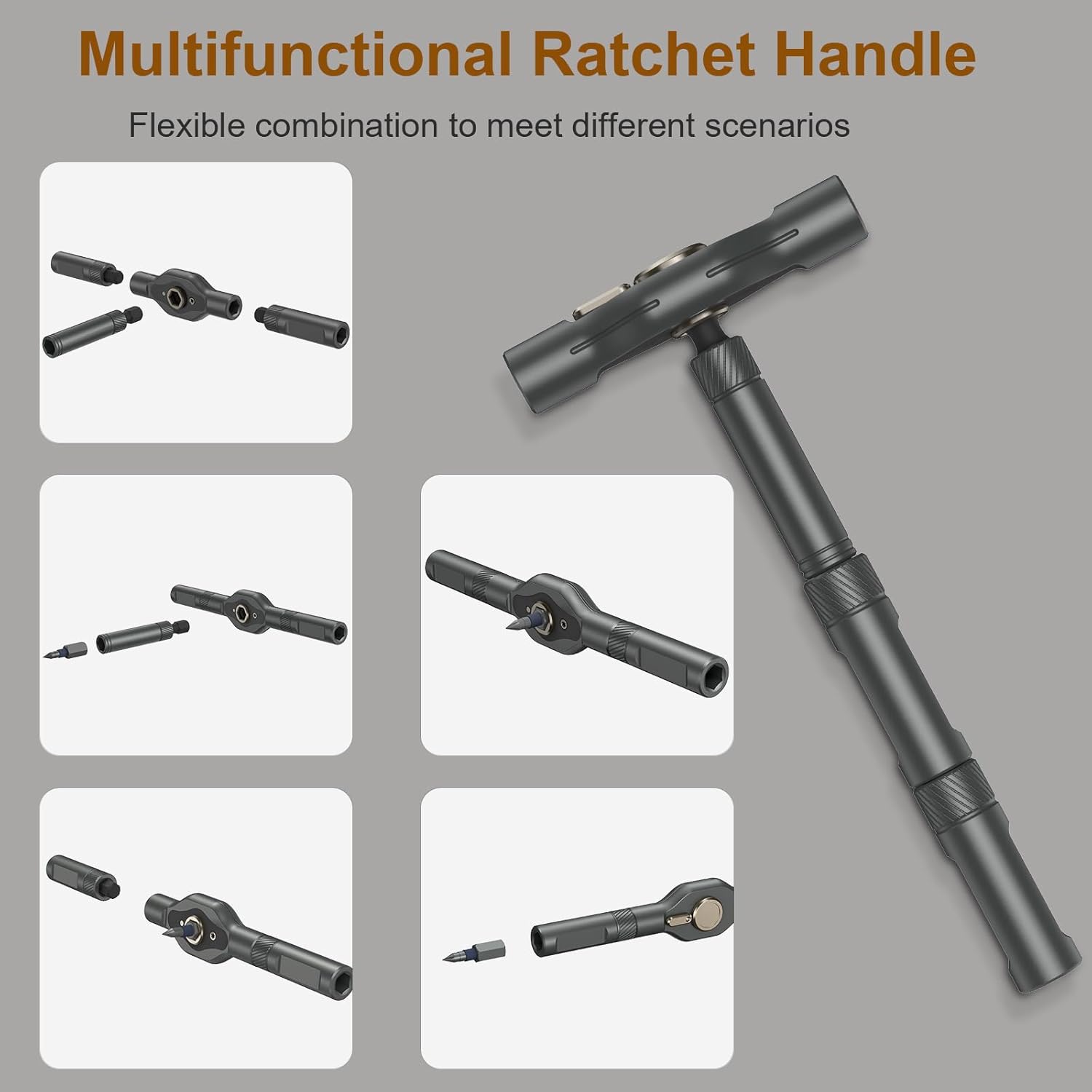 Screwdriver Set Magnetic Compact and Portable Ratchet Screwdriver