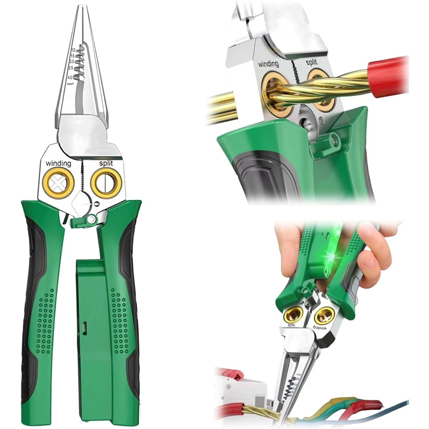 8-in-1 multifunction wire tabisolier scissors with an electrical test