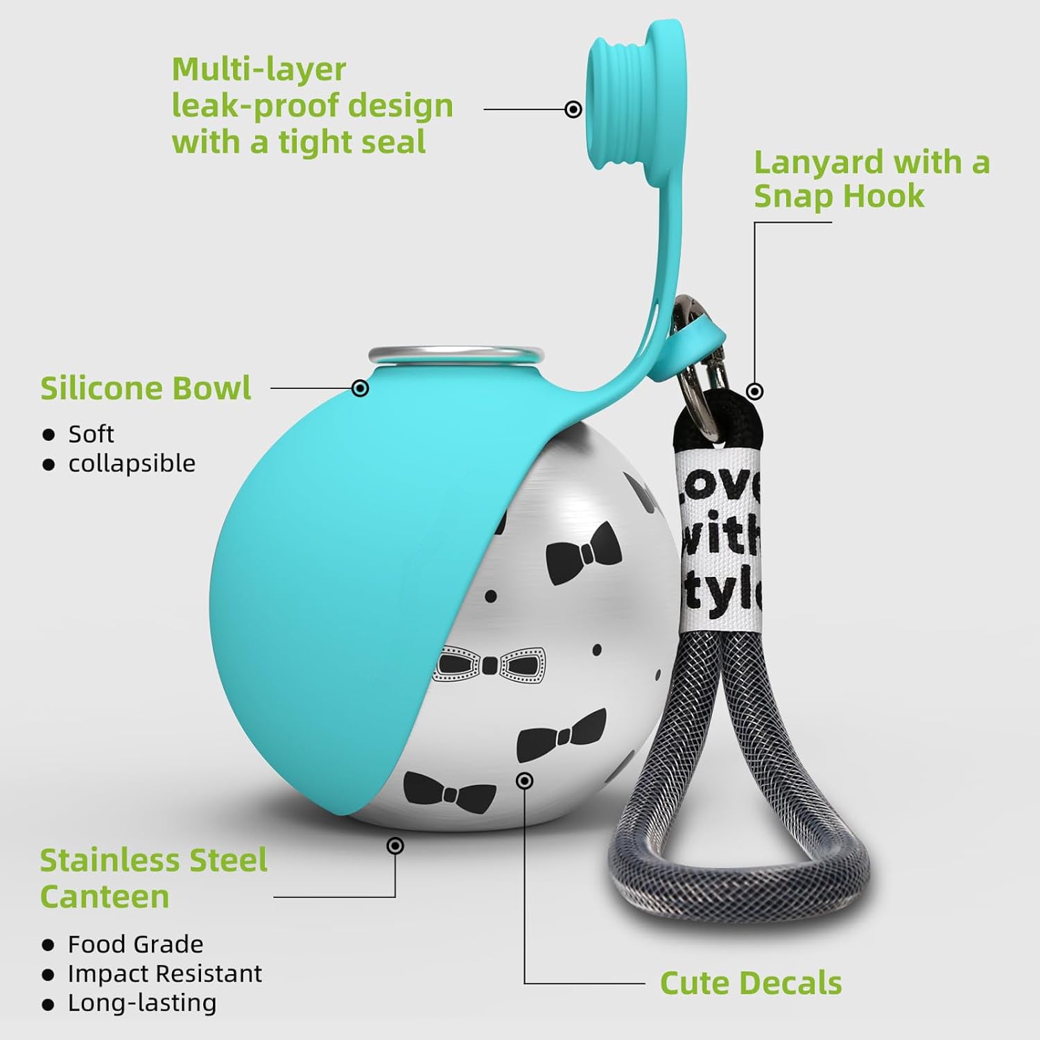 Petsume™ Elite Stainless Steel Portable Dog Water Bottle