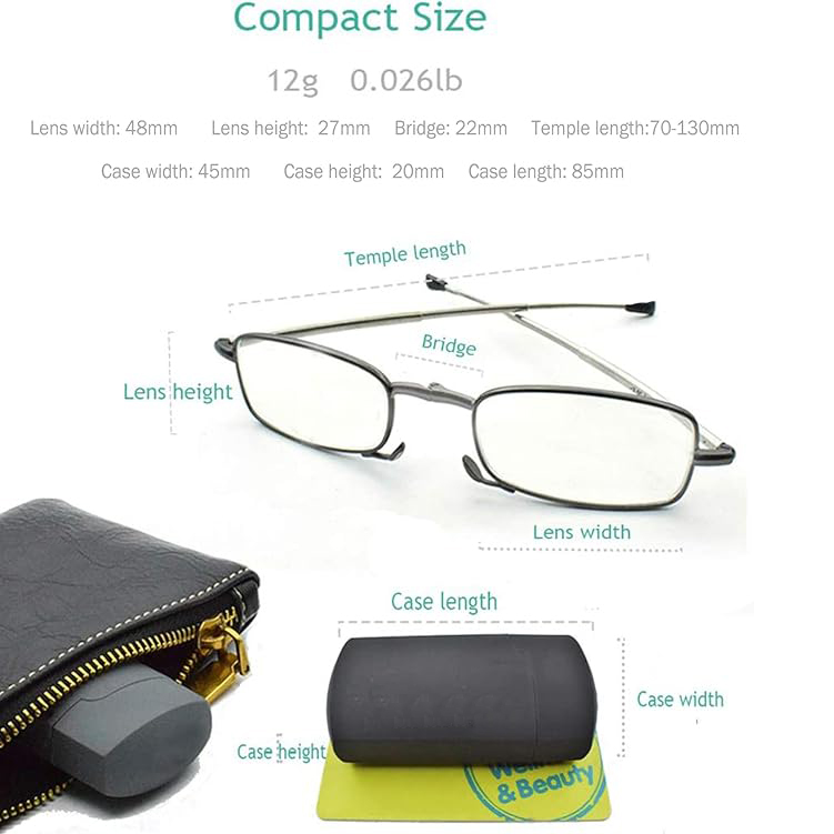 Folding Blue Light Blocking Reading Glasses