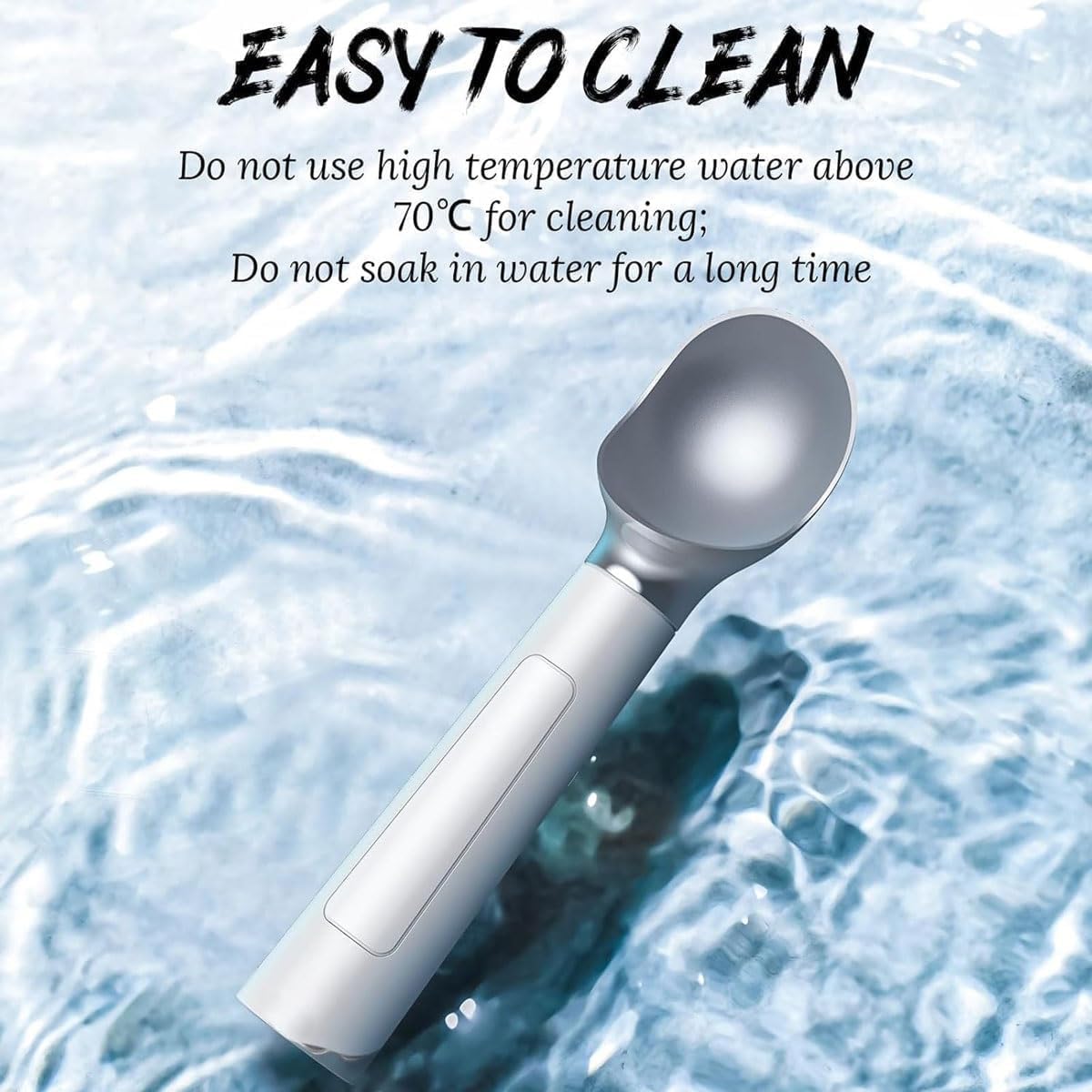 Active heated thermostatic ice cream scoop