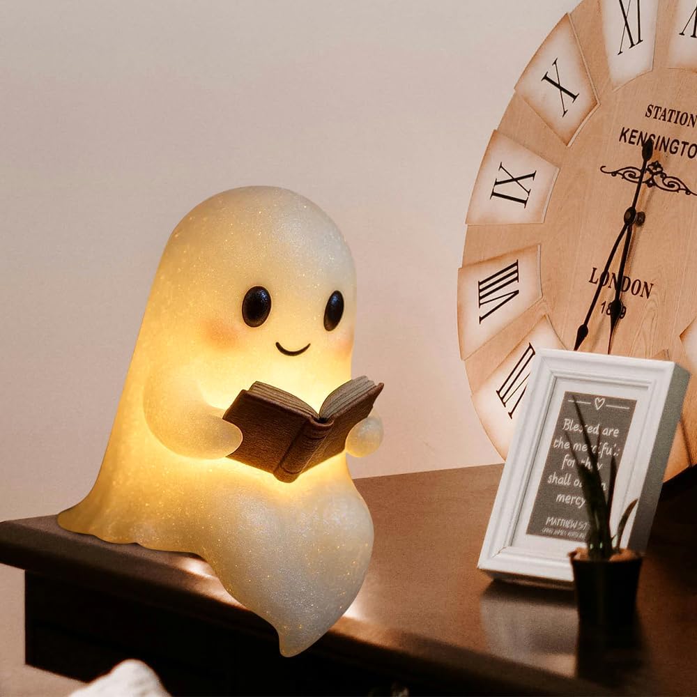 👻📚Cute Ghost Reading Book Lamp