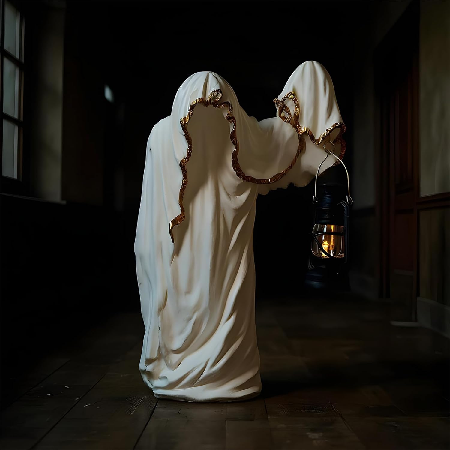 Spooky Witch Lantern Statue Decoration