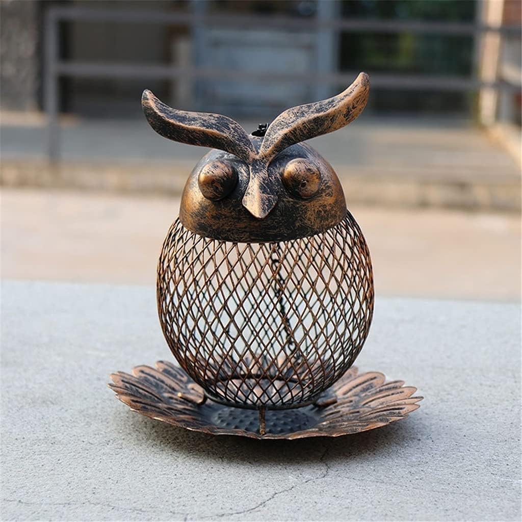 Owl Metal Hanging Bird Feeder