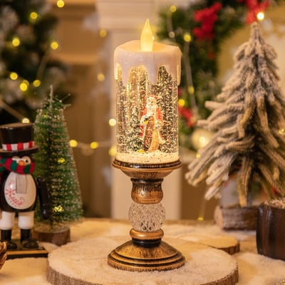 🎅🕯Christmas Flameless Globe Candle Light