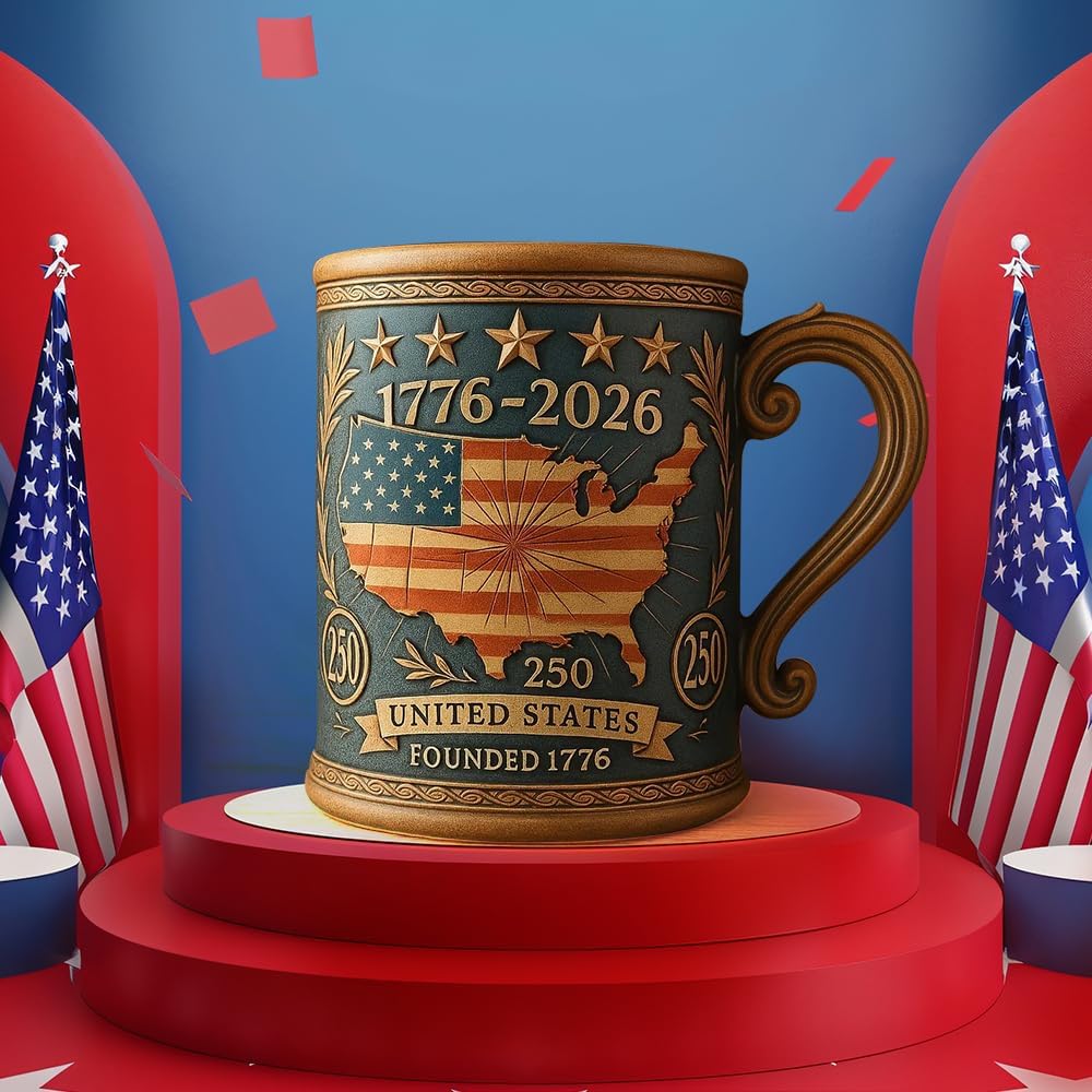 Military Commemorative Mug-Celebrate 250 Years of Freedom with This Timeless Patriotic Masterpiece!​​ 🎁