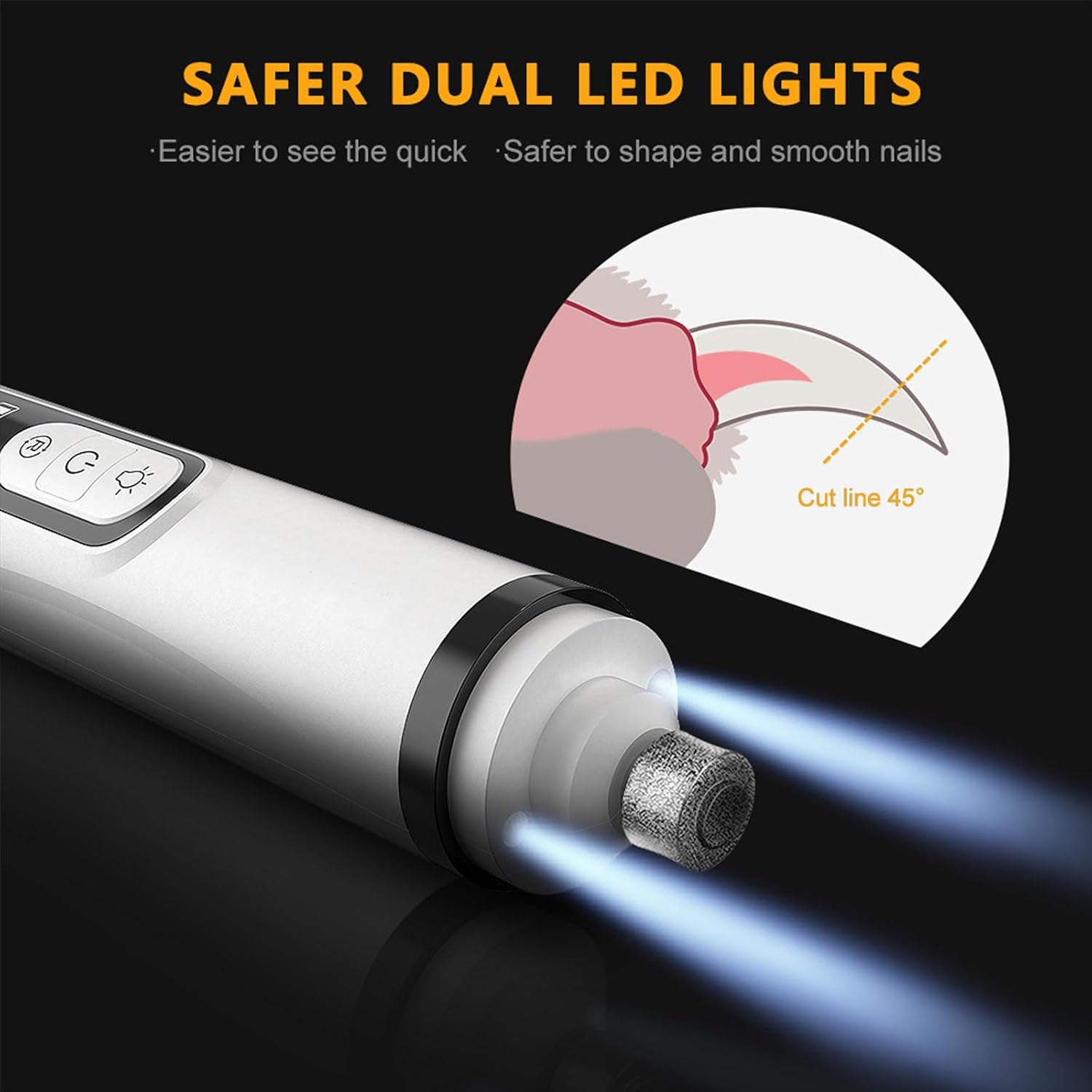 Silent Groom Pro Cordless Nail Grinder for Dogs and Cats