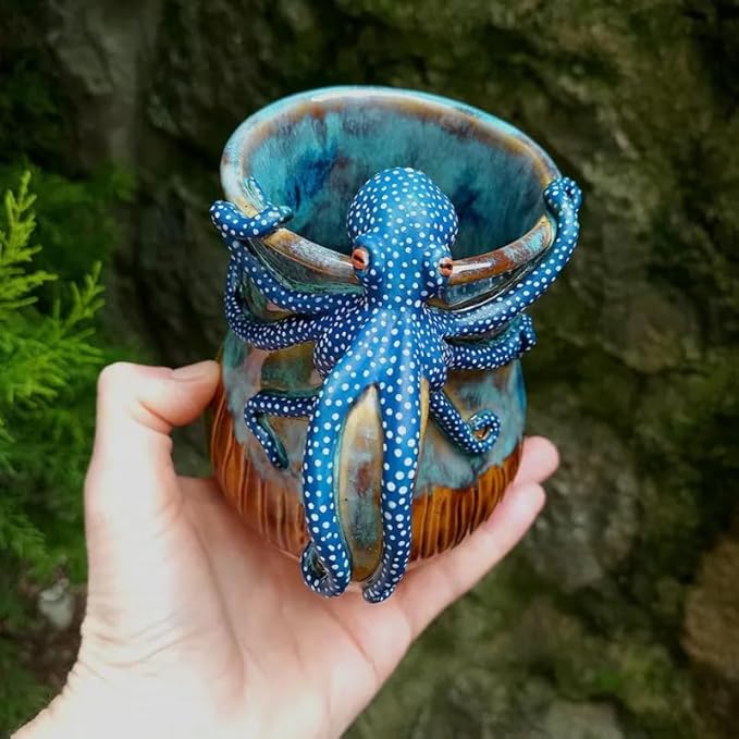 Tentacle Tales Mug – Limited Handmade Octopus Ceramic Coffee Cup