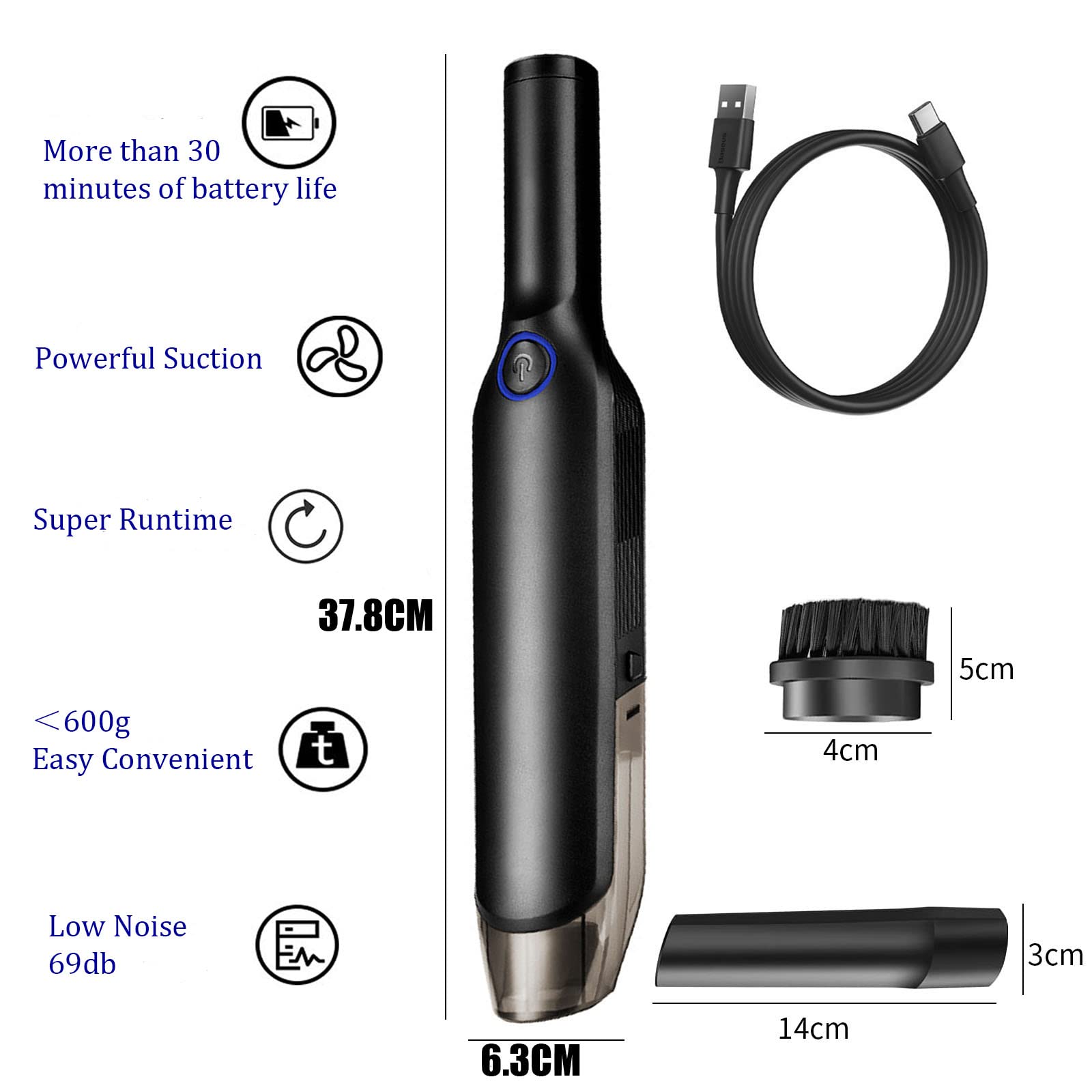 Compact Car Vacuum Cleaner