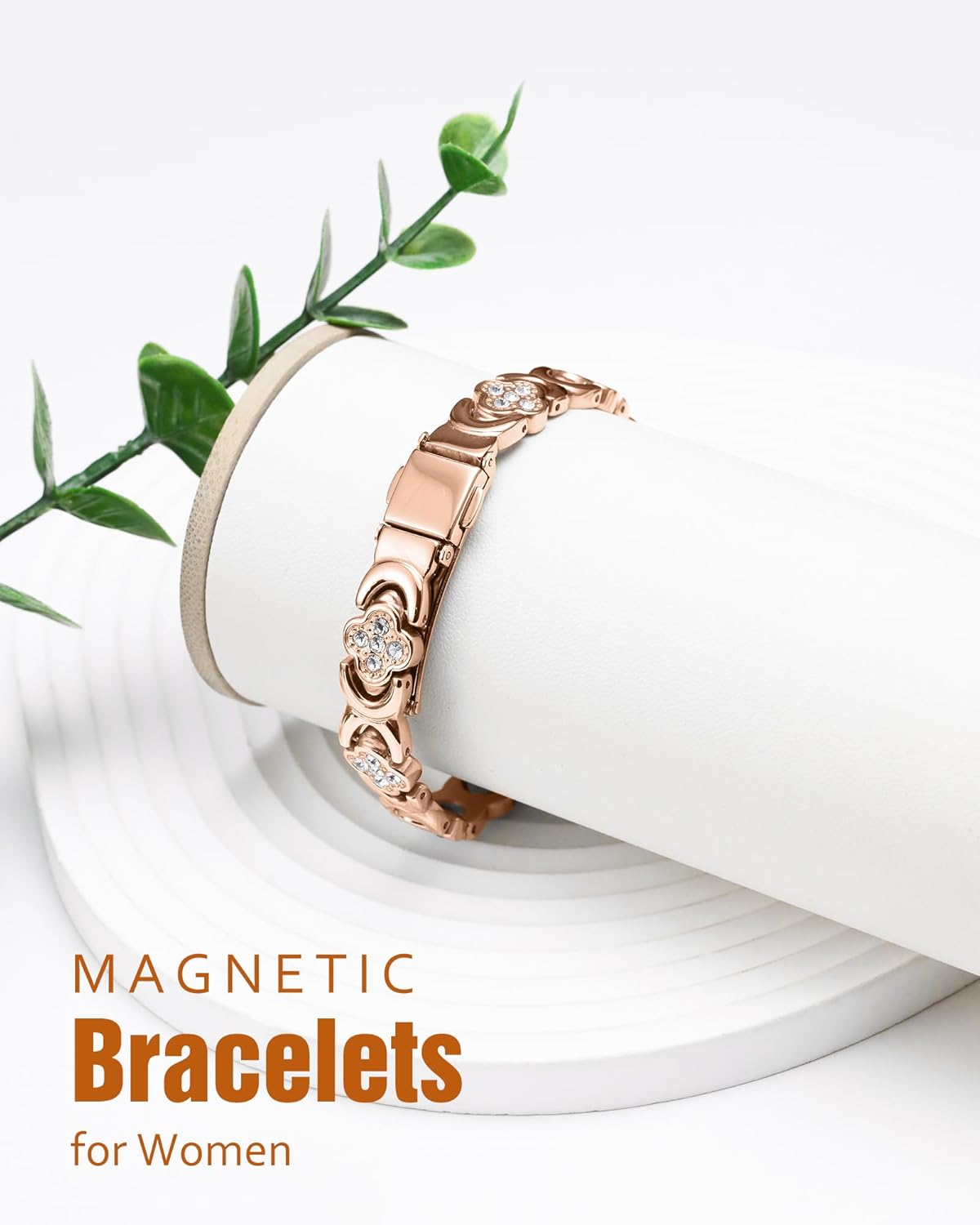 🍀Copper Bracelets for Women Pure Copper Magnetic Bracelet with 3800 Gauss Effective Magnets Trendy Stack Bangle Stretch Bangle