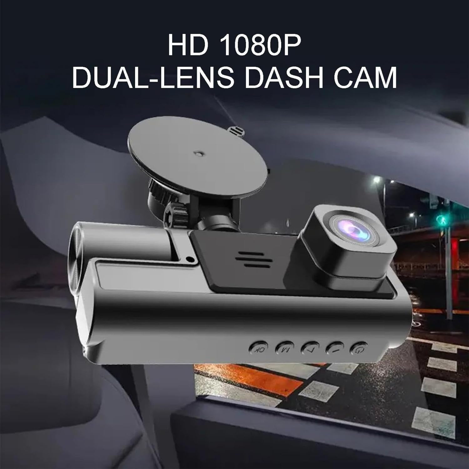 3 Channel Dash Cam Front and Inside, G-Sensor, 170°Wide Angle with Infrared Night Vision