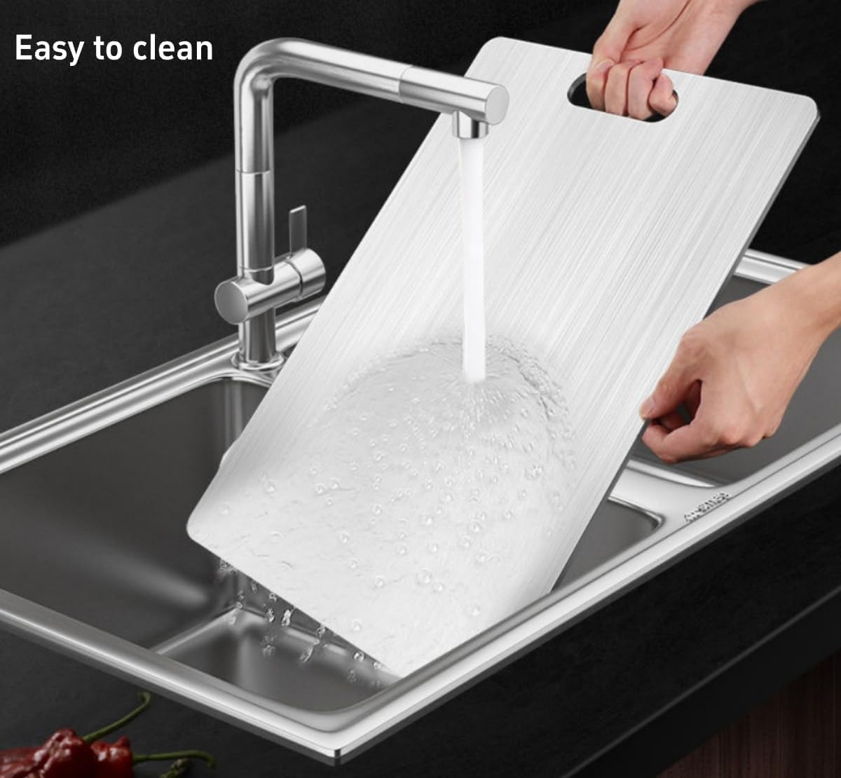 Stainless Steel Double Sided Antibiosis Chopping Board