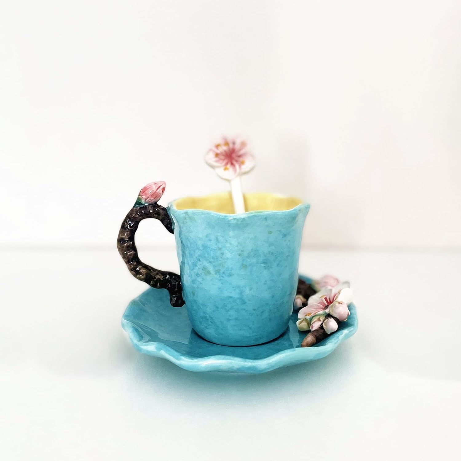 3D Handmade and Hand-painted Ceramic Coffee Mug
