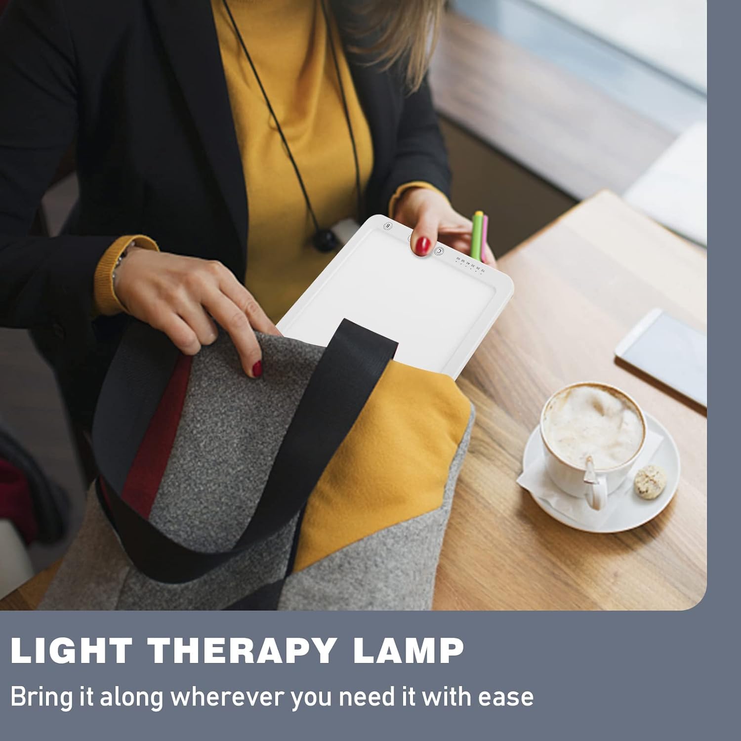 Ultra-Thin UV-Free 10000 Lux Therapy Light Touch Control Lamp