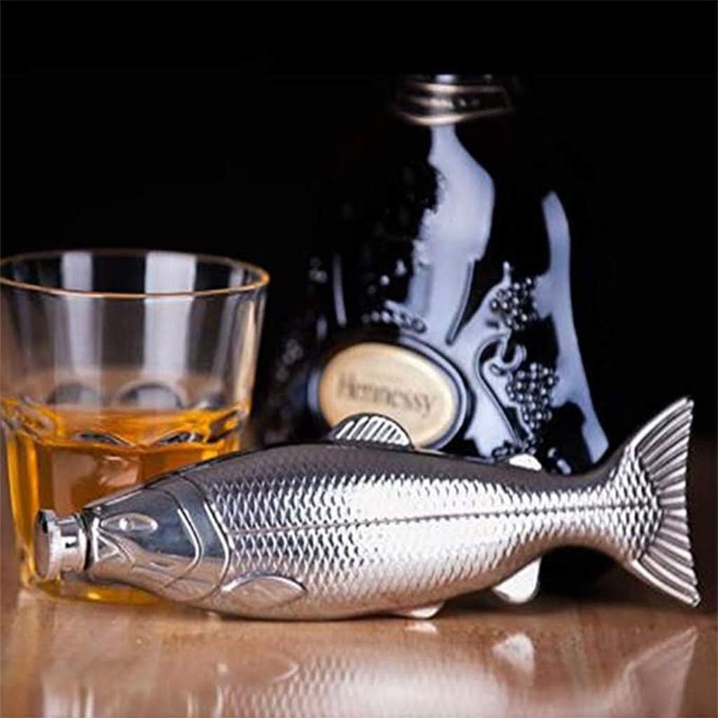Fantastic Stainless Steel Fish-Shaped Portable Wine Bottle