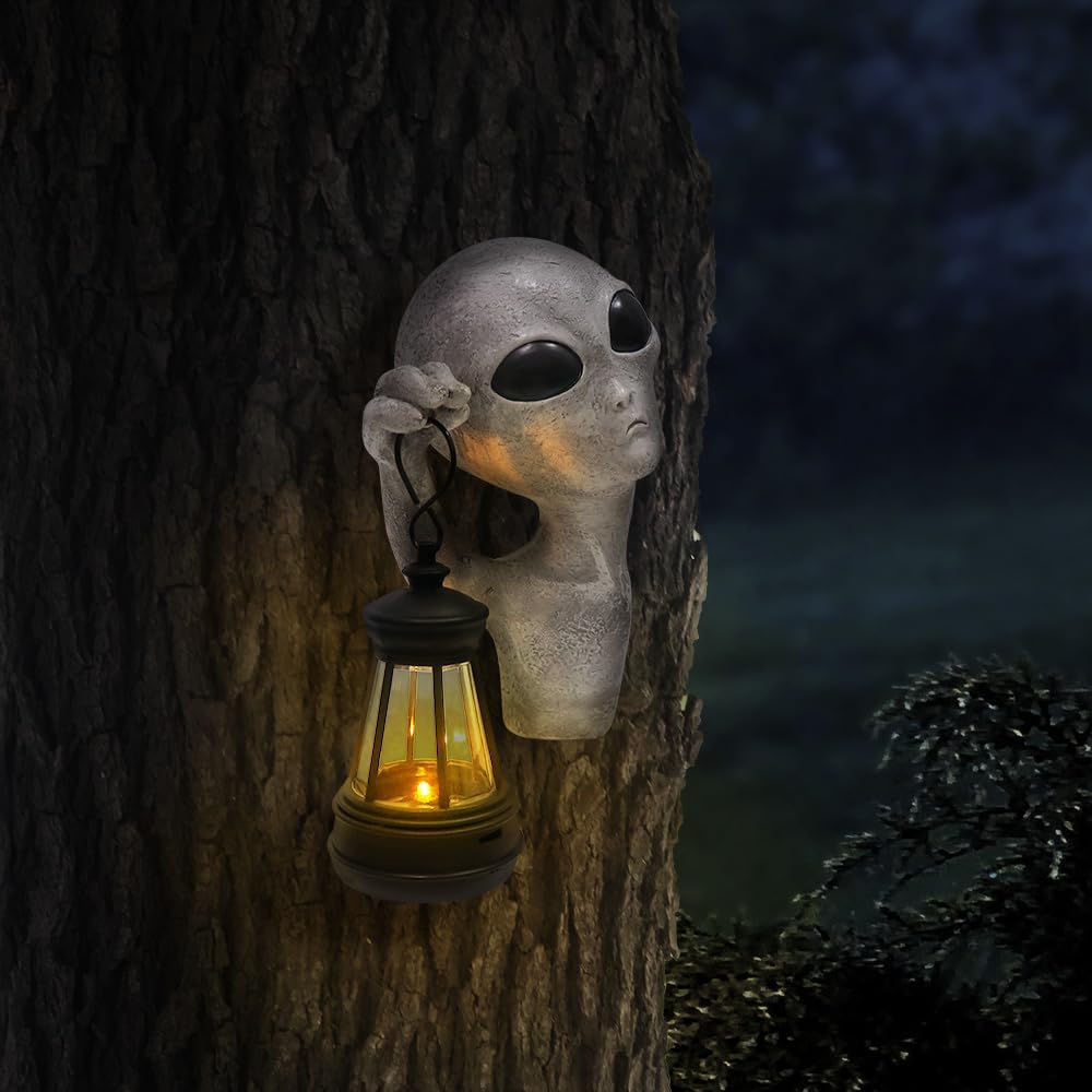 👽Solar Powered Alien Statues Figurines