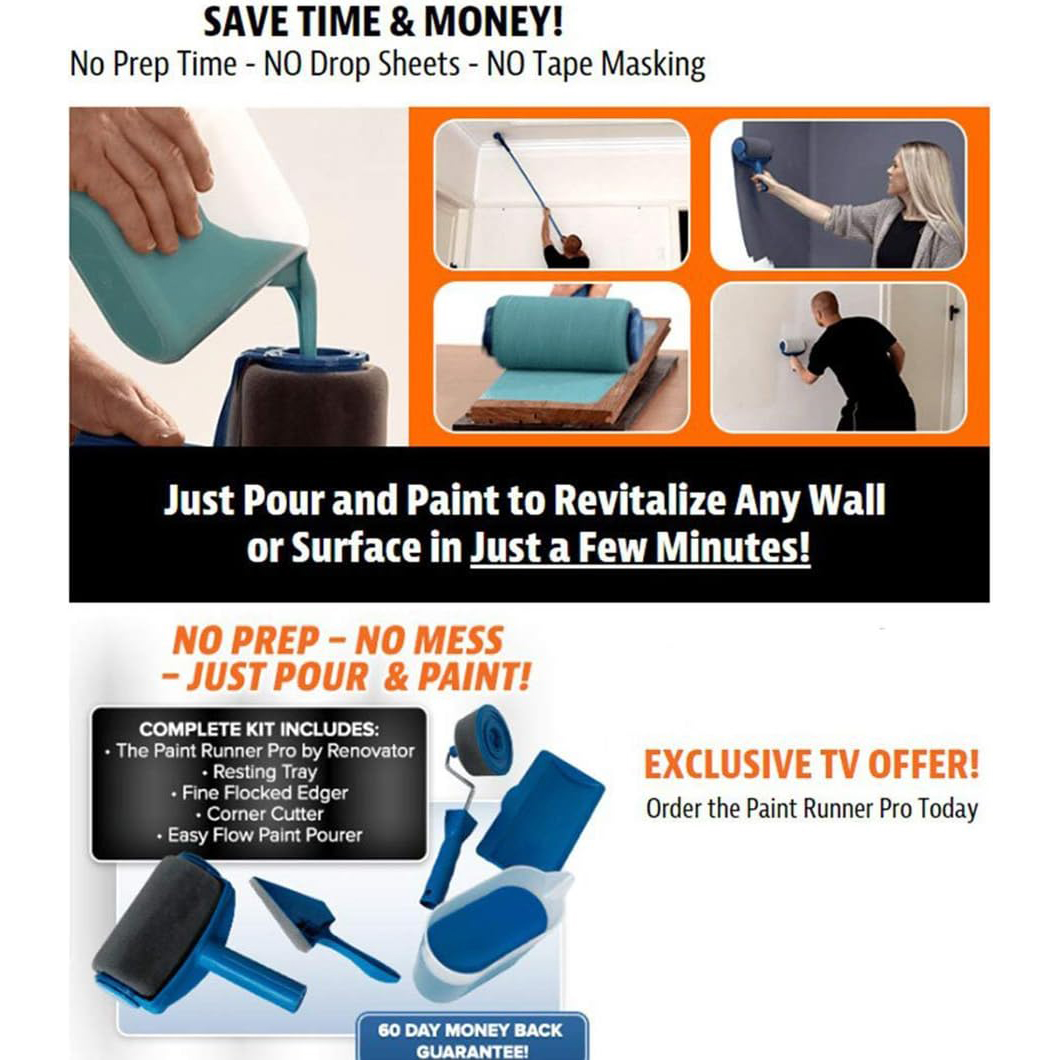 Large Capacity Self-Priming Paint Runner Pro 6Pcs/Set