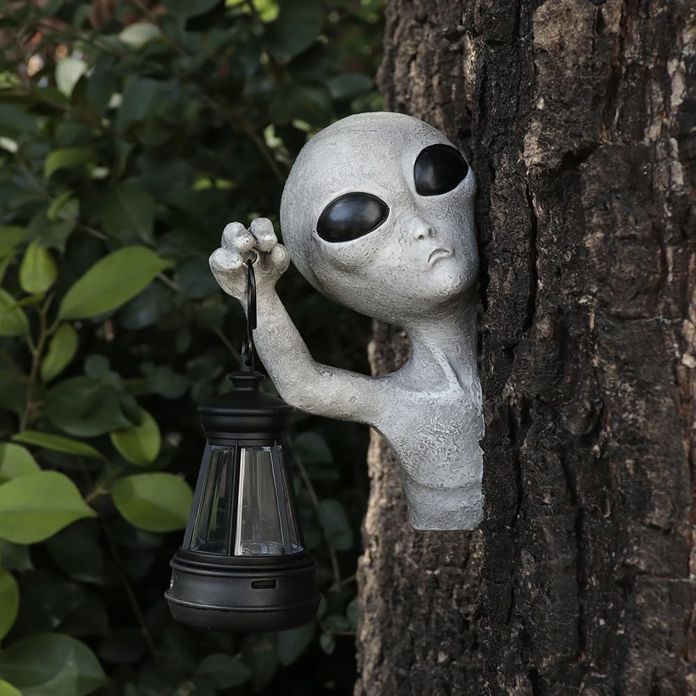 👽Solar Powered Alien Statues Figurines