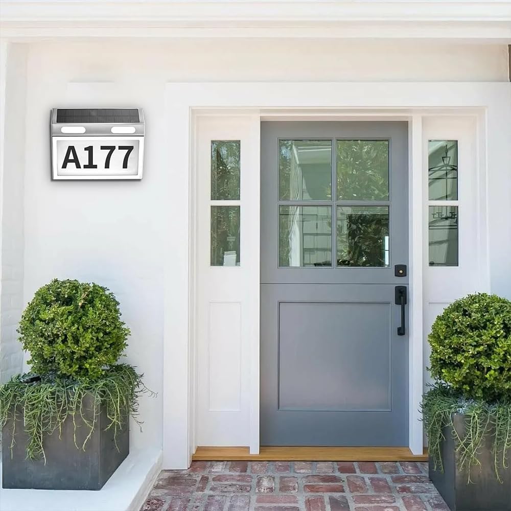 Solar Waterproof Sign Stainless Steel House Number