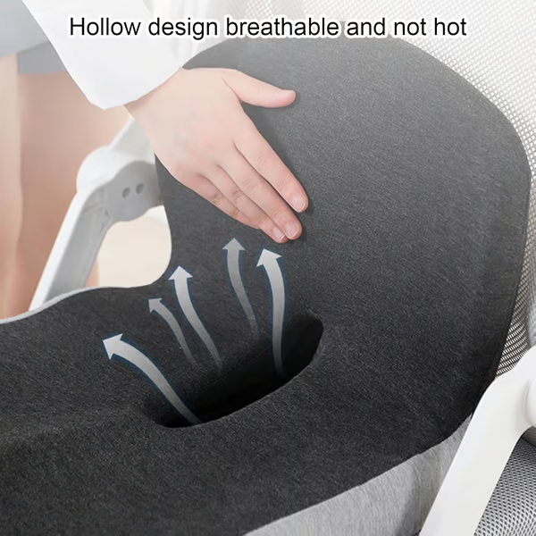 Non-Slip Memory Foam Seat, L-Shaped Integrated Lumbar Support