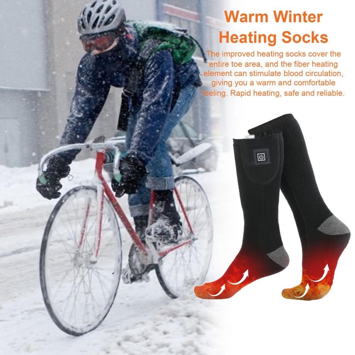 Heated Socks with Adjustable Temperature - Upgraded Batteries - Unisex