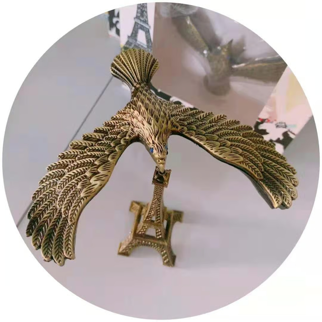Metal Eiffel Tower Balance Eagle
